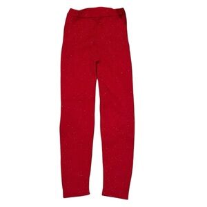 Genuine Kids from OshKosh Red Sparkle Knit Leggings | Size 5T